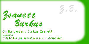 zsanett burkus business card
